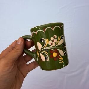 Vintage 70s MCM Mid-Century Modern Small Floral Coffee Cup / Tea Mug